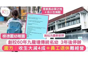 根德園幼稚園停辦｜60年九龍塘名幼沒落 園方指收生大減4成 員工退休難經營