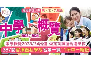 中學概覽2023/24｜11所官津中一縮班 附全港學校名單一覽