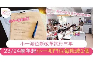 小一派位新改革：每班減少1叩門位 先試行三年以提升學與教質素